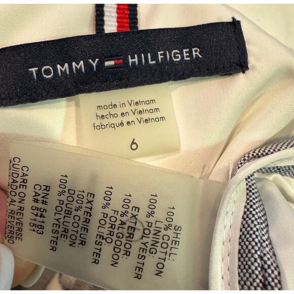 Tommy Hilfiger Two-Button Oxford Chambray Blazer blue preppy chic size 6 - Picture 12 of 16